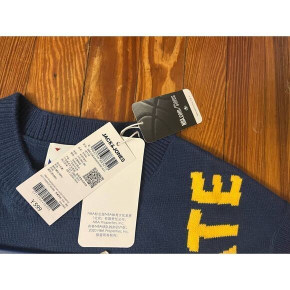 NBA Jack and Jones Golden State Warriors Sweater Vest Size Medium NWT - Picture 5 of 7